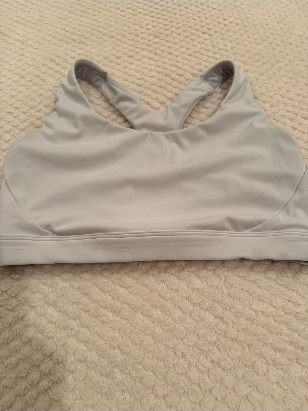 Athleta Light Gray Racerback Sports Bra